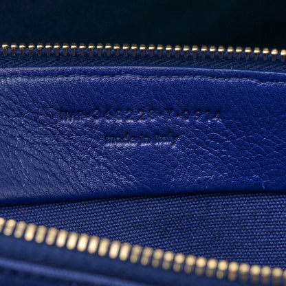 Saint Laurent Calfskin Canvas Medium Muse Two Blue 7 of 13