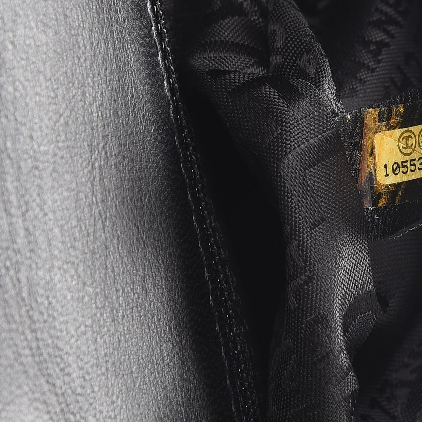 Lambskin Square Stitched Kiss Lock Flap Black