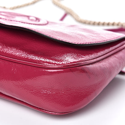 Gucci Patent Medium Soho Flap Crossbody Bright Bougainvillea 10 of 16