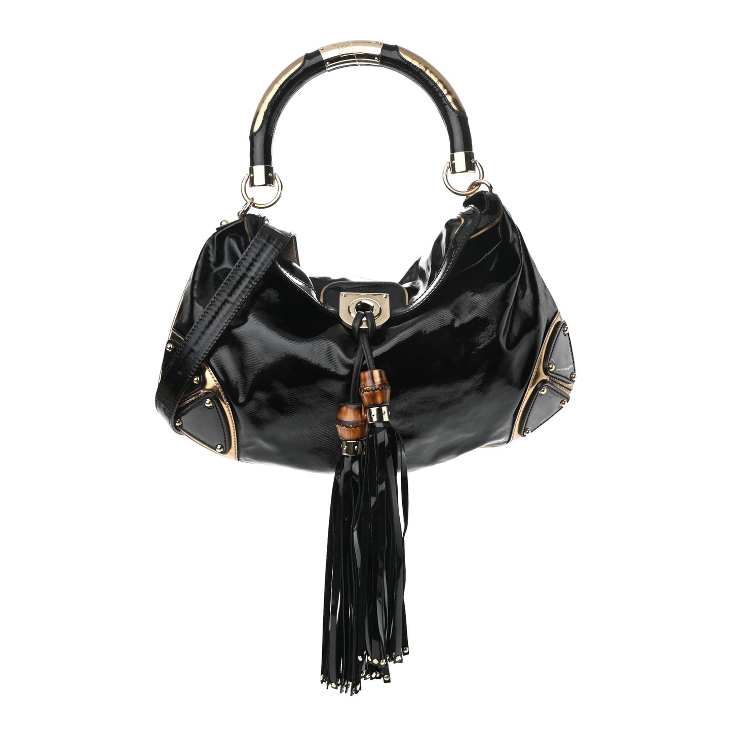 Coated Canvas Medium Indy Top Handle Hobo Black