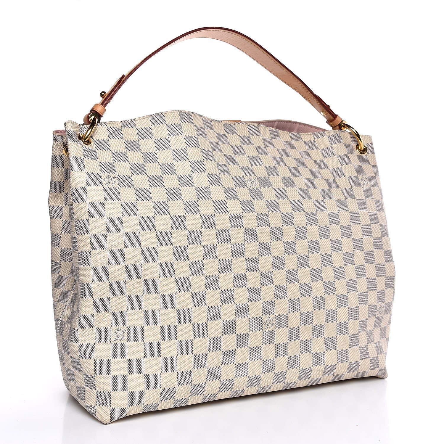 Louis Vuitton Damier Azur Graceful MM Rose Ballerine 3 of 9