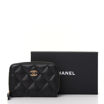 Chanel Caviar Quilted Zip Coin Purse Black 8 of 8