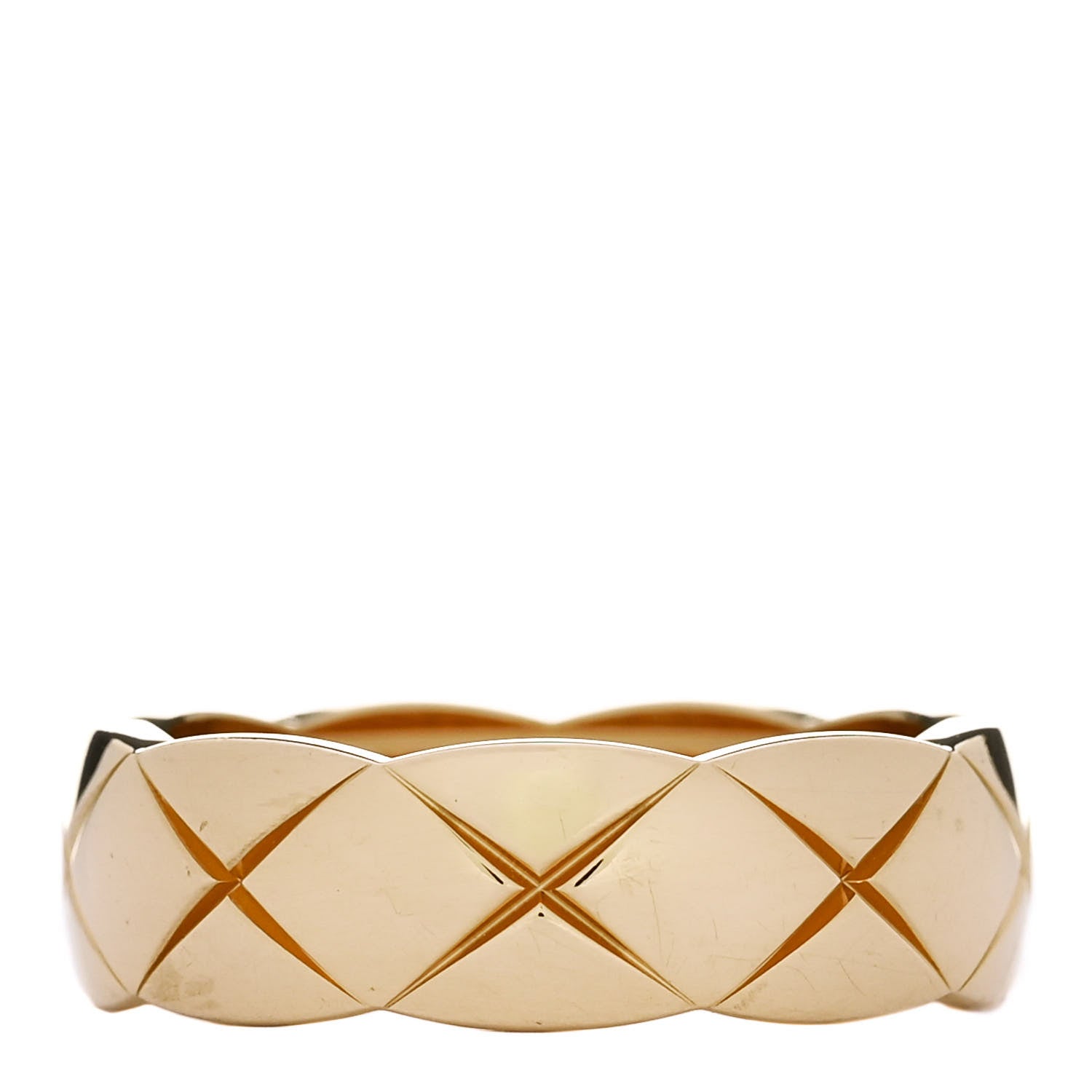 Chanel 18K Yellow Gold Small Coco Crush Ring 58 8.5 1 of 6