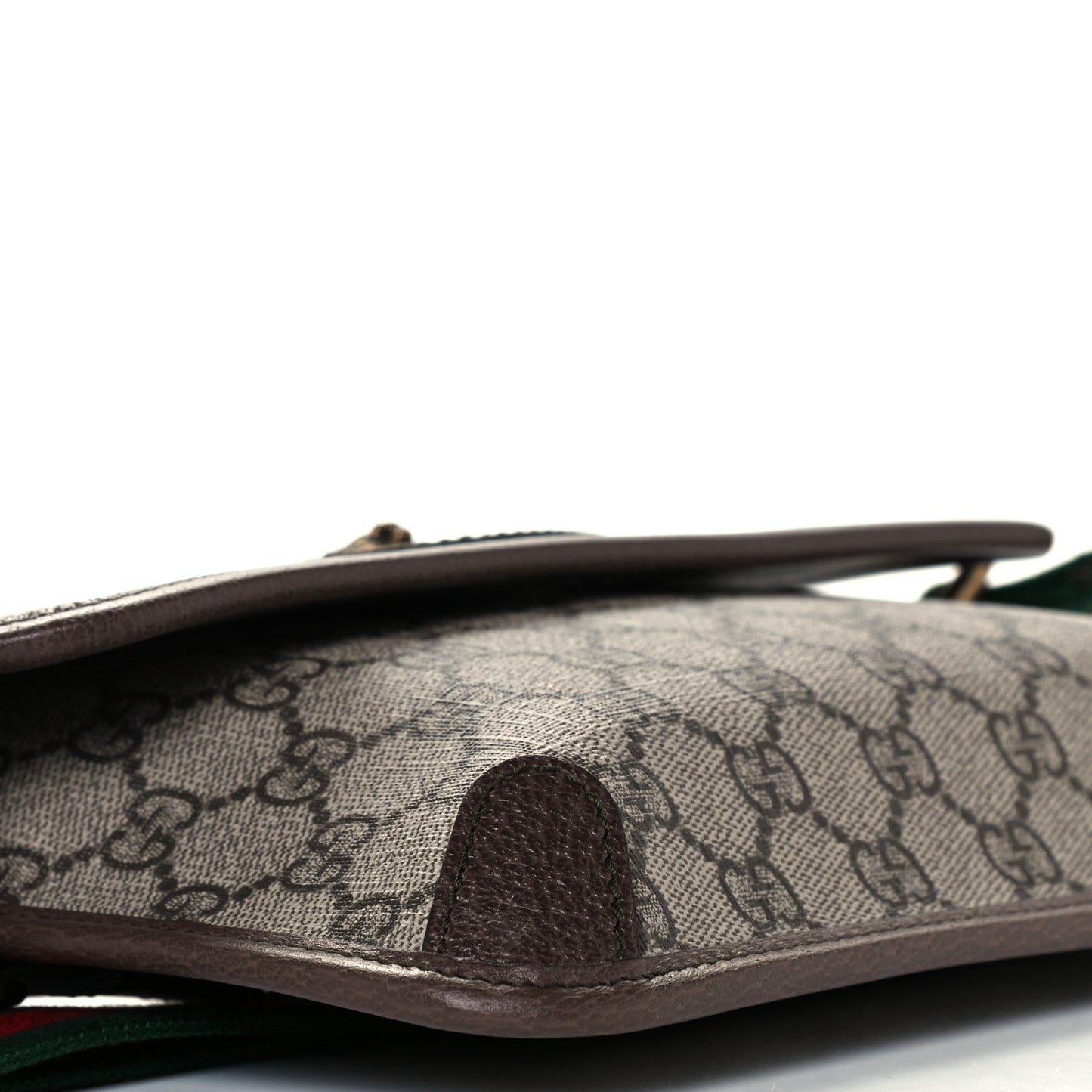 GG Supreme Monogram Neo Vintage Web Belt Bag Brown