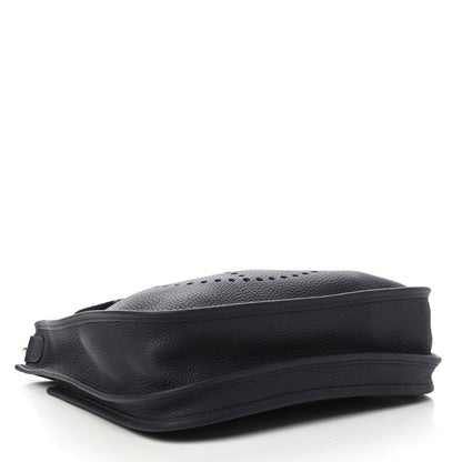 Hermes Taurillon Clemence Evelyne III PM Bleu Indigo 4 of 11