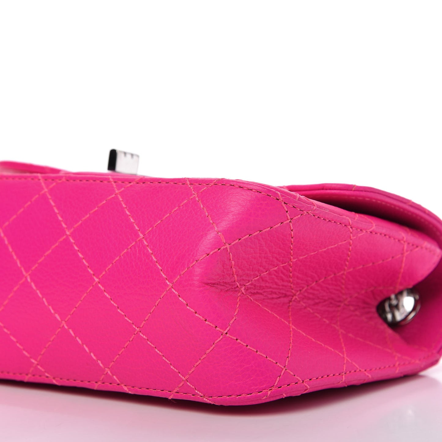 Goatskin Quilted 2.55 Reissue Mini Flap Fluorescent Pink