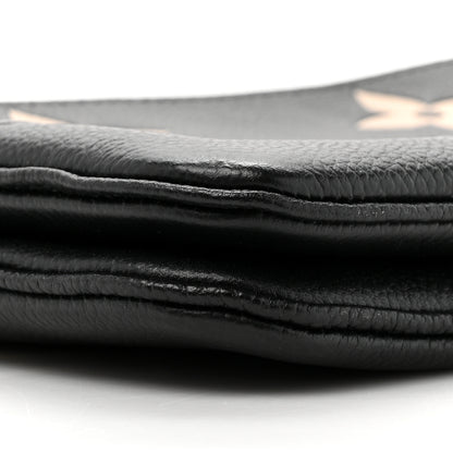 Louis Vuitton Empreinte Monogram Giant Double Zip Pochette Black Cream 11 of 12