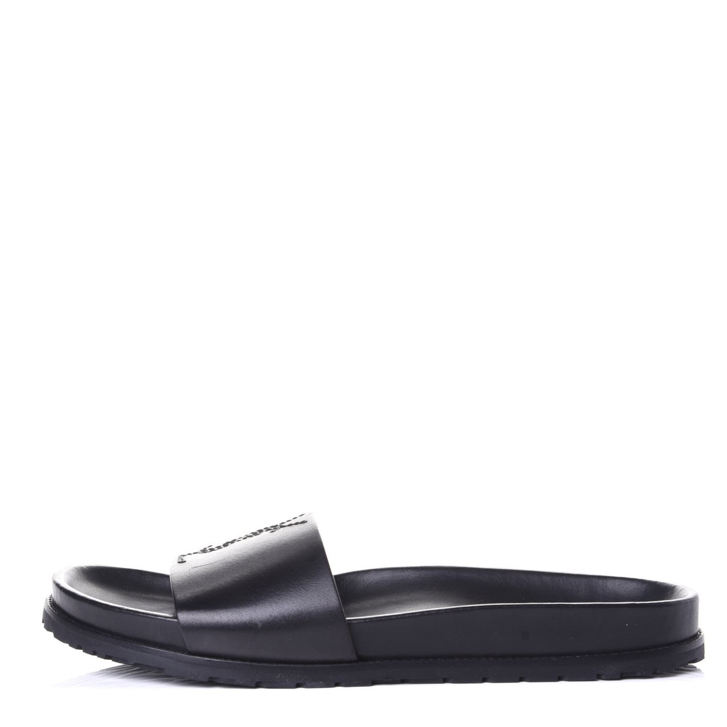 Calfskin Monogram Jimmy Joan Slide Sandals 42 Black