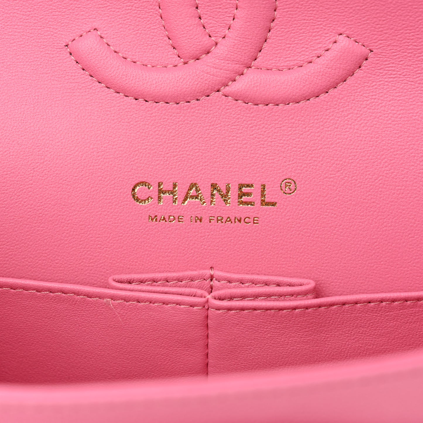 Caviar Quilted Medium Double Flap Pink