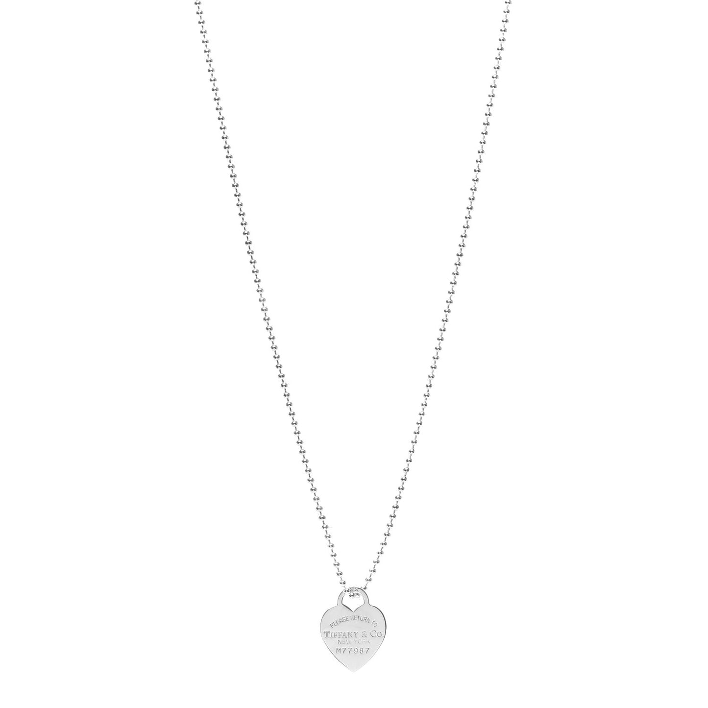 Sterling Silver Long Return to Tiffany Heart Pendant Necklace