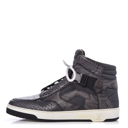 Louis Vuitton Python Nylon Calfskin Slipstream Sneaker Boot 6 Anthracite 1 of 8
