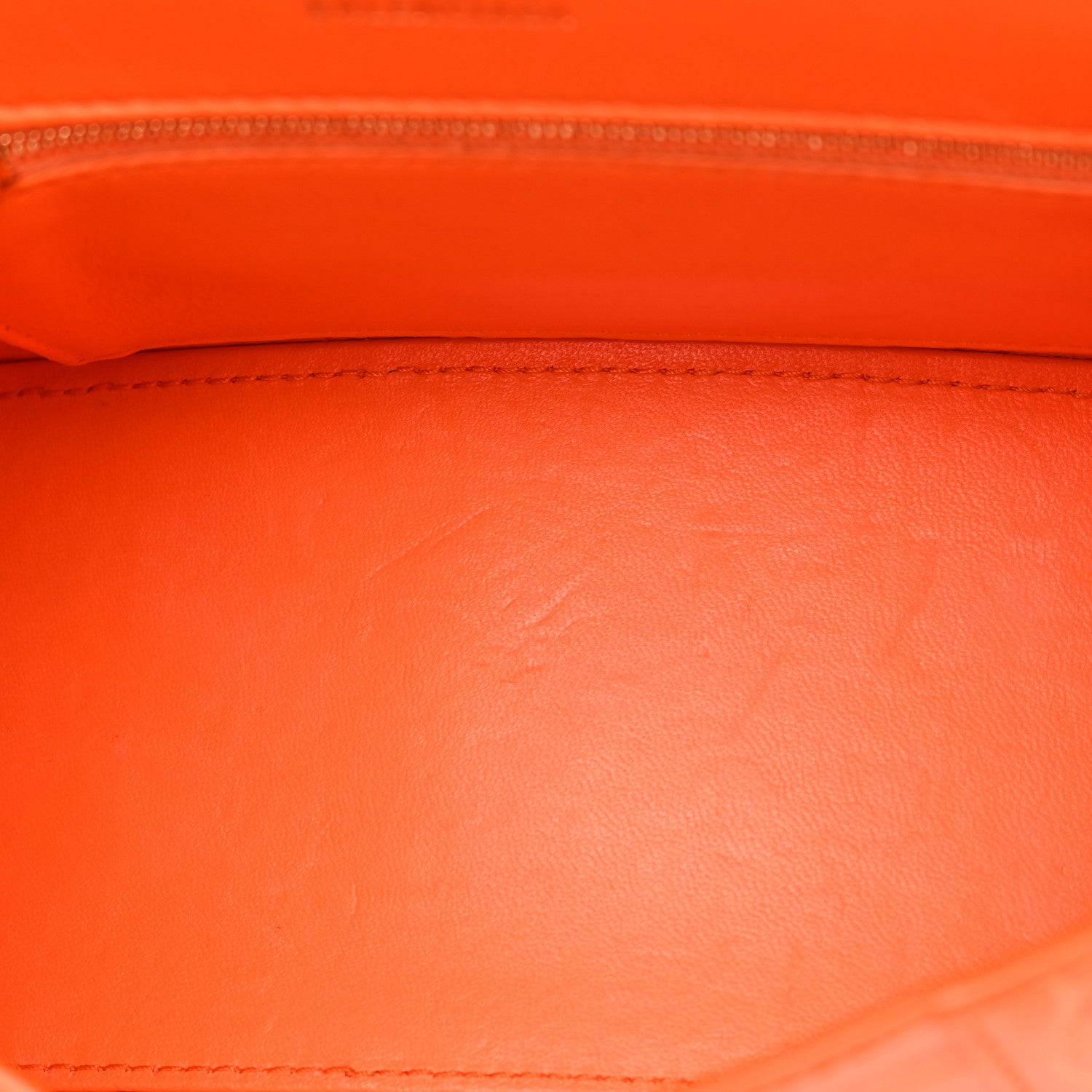 Balenciaga Shiny Calfskin Crocodile Embossed Small Hourglass Top Handle Bag Orange 17 of 18