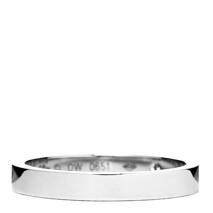 Cartier Platinum Diamond 3mm C De Wedding Band Ring 56 7.5 3 of 4