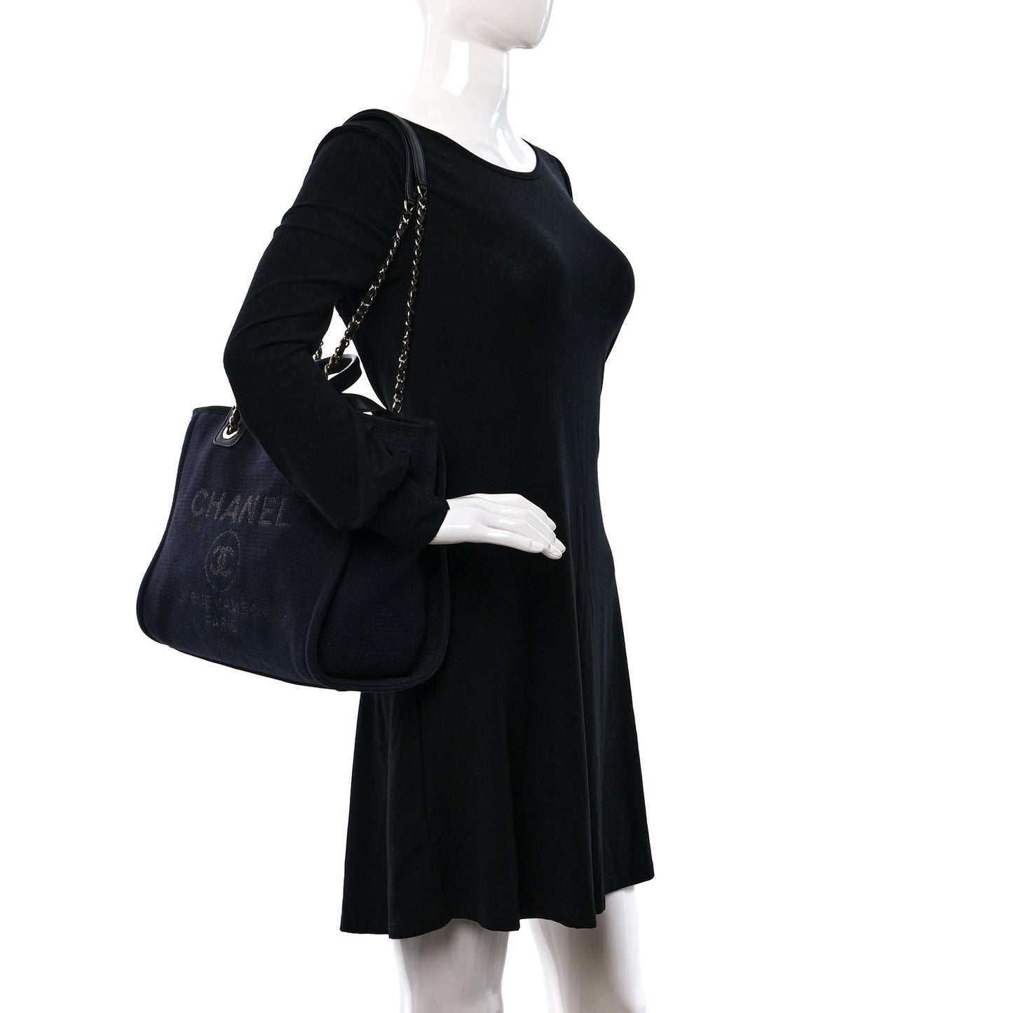 Mixed Fibers Small Deauville Tote Black