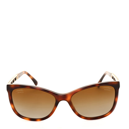 Chanel Acetate Polarized Butterfly CC Chain Sunglasses 5260-Q Tortoise 2 of 7