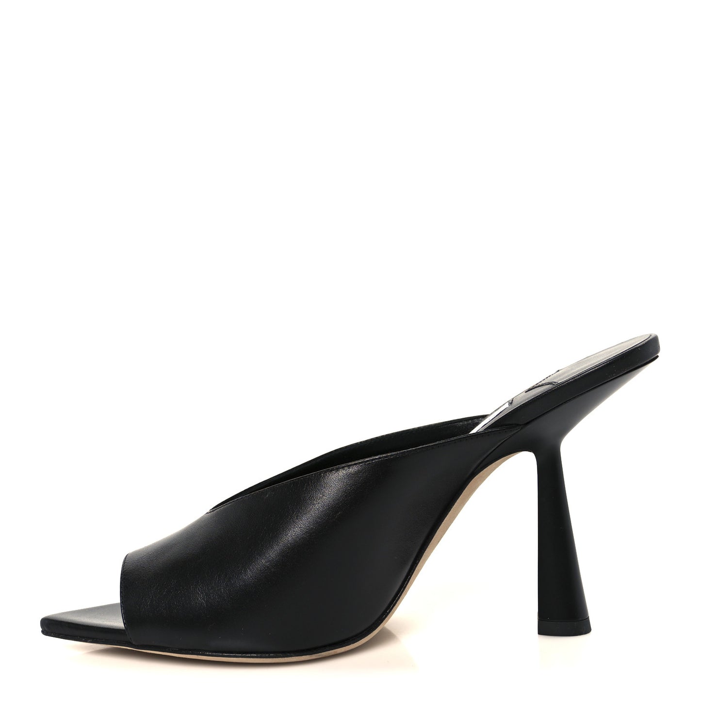 Calfskin Maryanne 100 Mule Sandals 37.5 Black