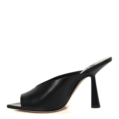Jimmy Choo Calfskin Maryanne 100 Mule Sandals 37.5 Black 1 of 8