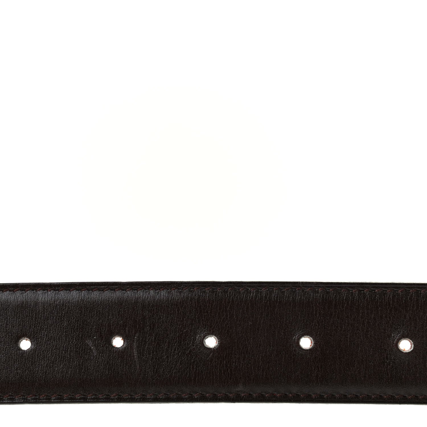Hermes Box Togo 32mm Belt Strap 90 Chocolate Orange 5 of 6