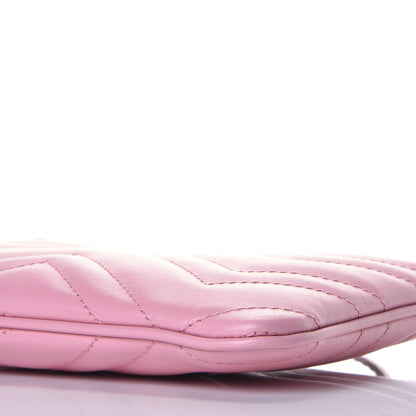 Gucci Calfskin Matelasse GG Marmont Wrist Wallet Wild Rose 9 of 11