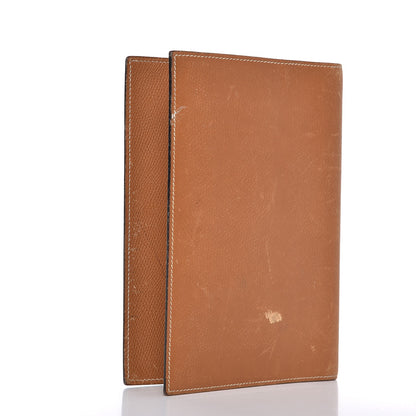 Hermes Courchevel Globe Trotter Agenda Cover GM Gold 3 of 12