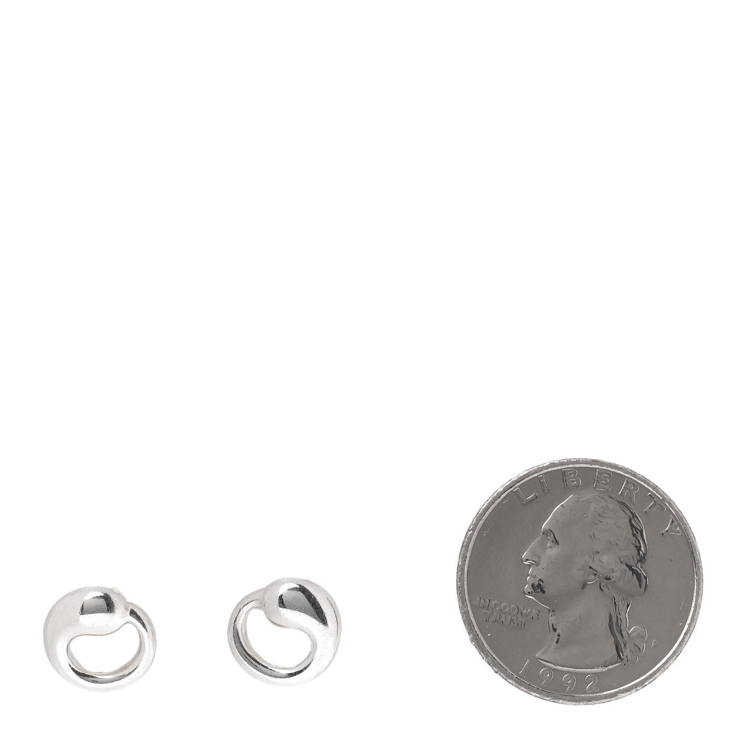 Tiffany Sterling Silver 11mm Elsa Peretti Eternal Circle Earrings 2 of 5
