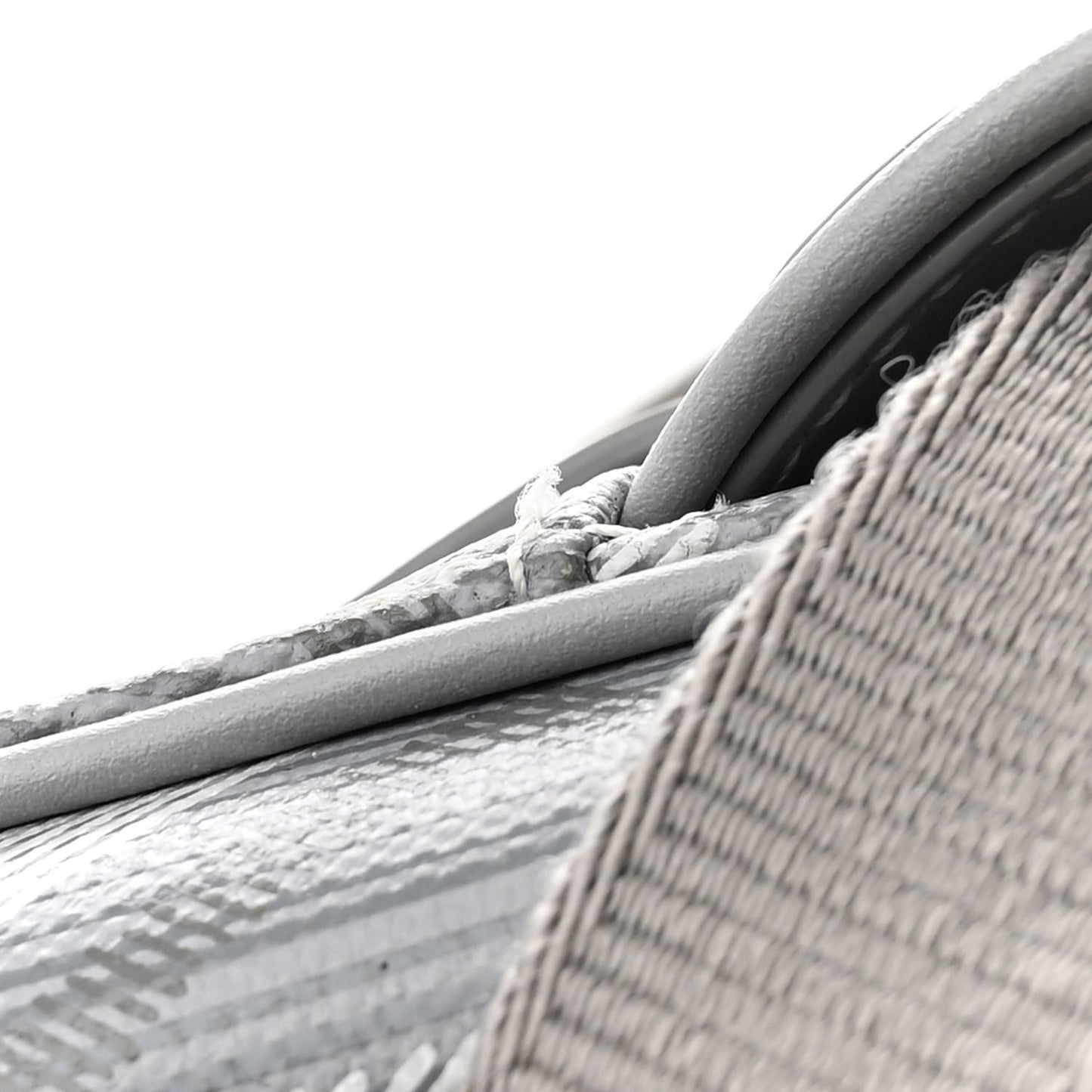 CHRISTIAN DIOR Coated Canvas CD Diamond Mens Mini Saddle Bag Grey