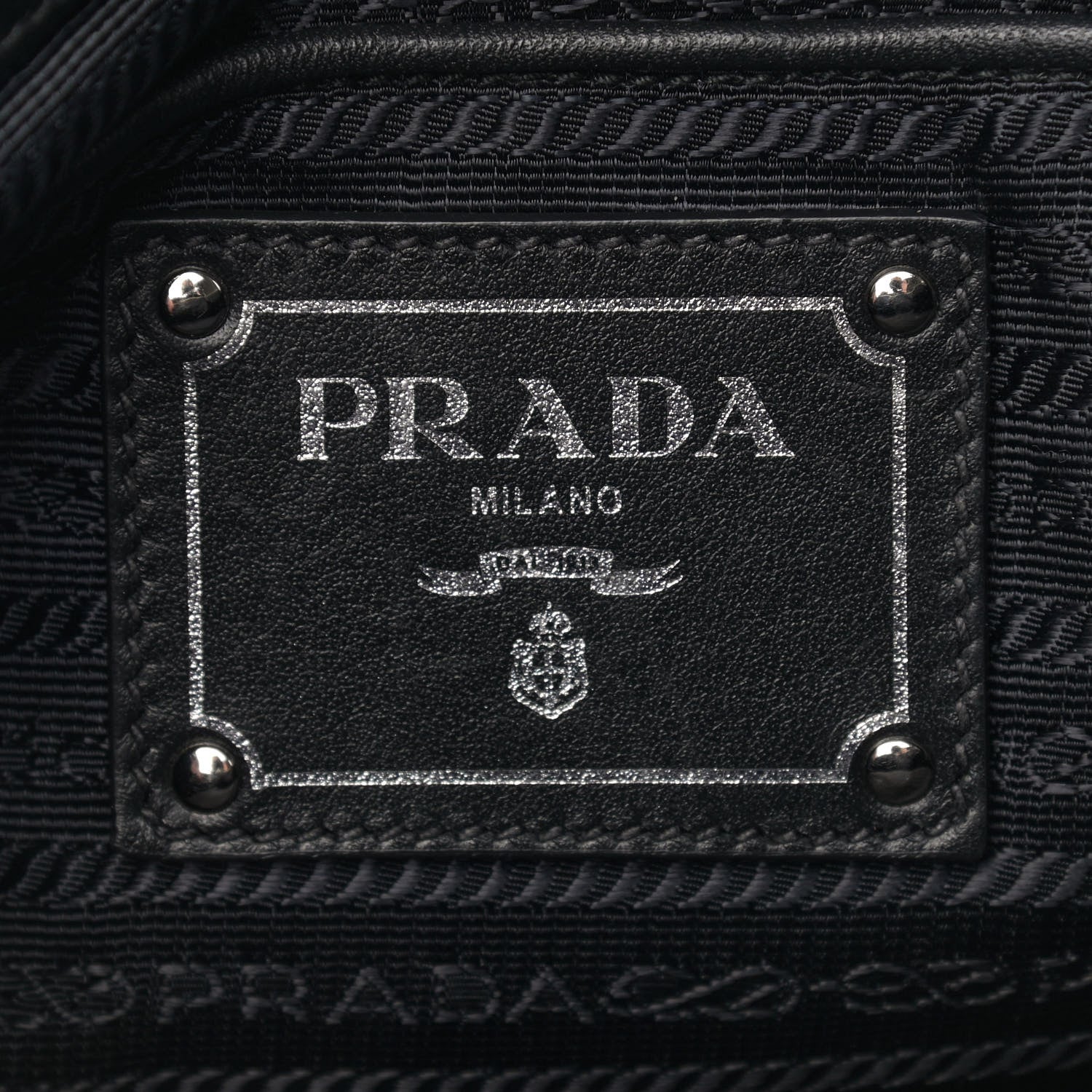 Prada Nylon Tessuto Soft Calf Tote Black 6 of 10