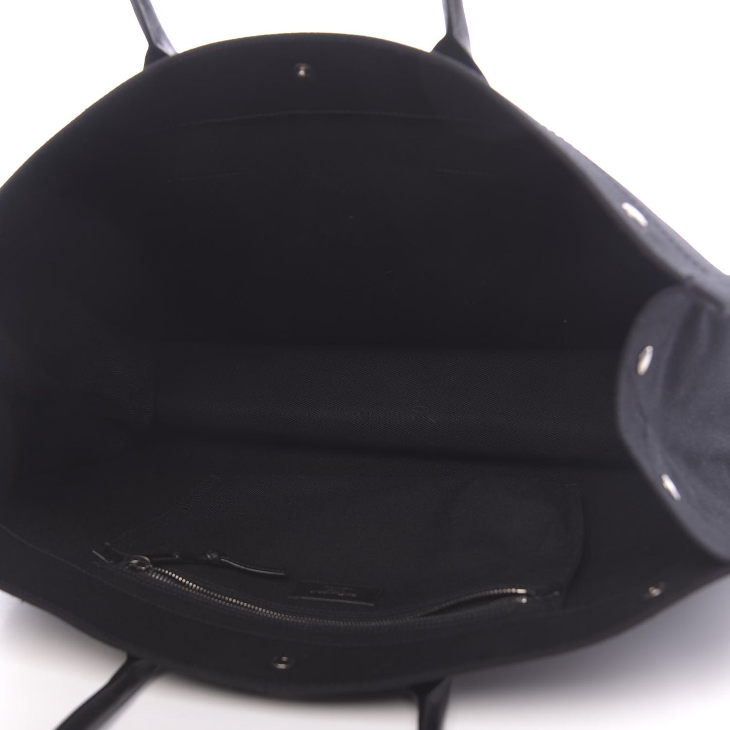 Linen Calfskin Rive Gauche Tote Black