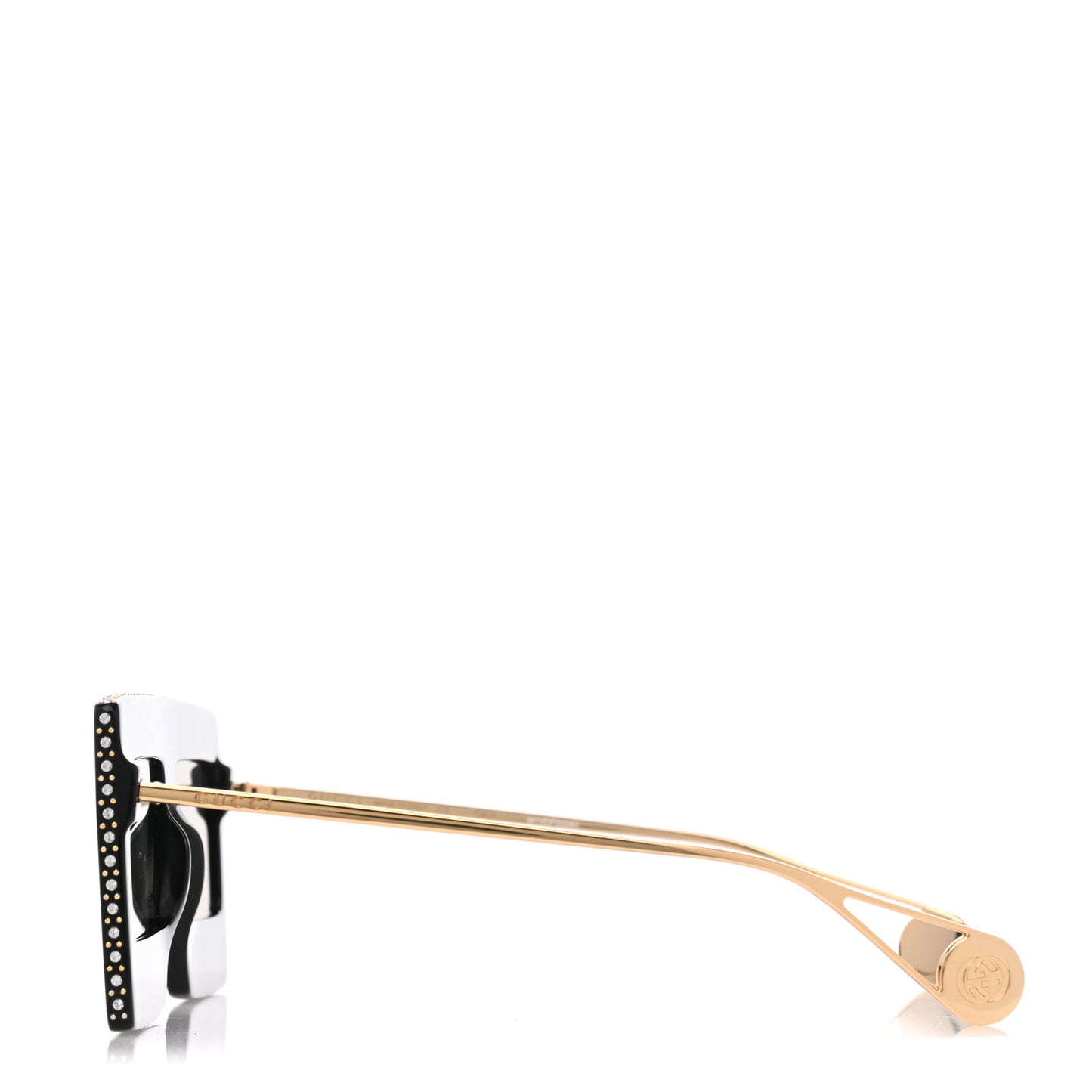 Acetate Crystal Mask-Frame Sunglasses GG0431S Black