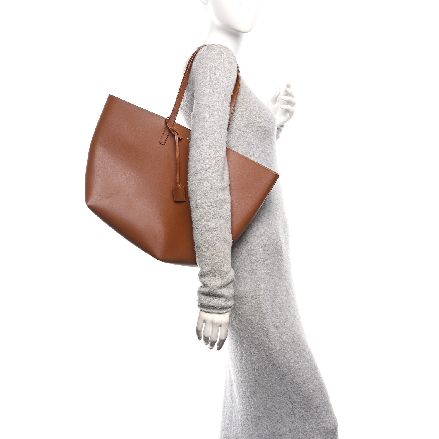 Saint Laurent Calfskin Large Shopping Tote Brick 2 of 11
