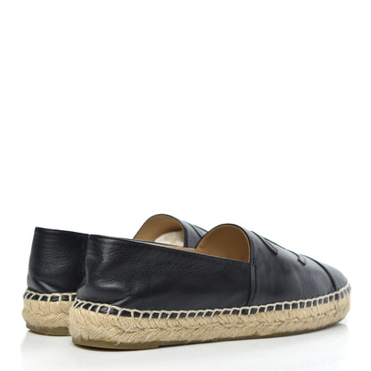Chanel Lambskin CC Espadrilles 37 Black 4 of 9