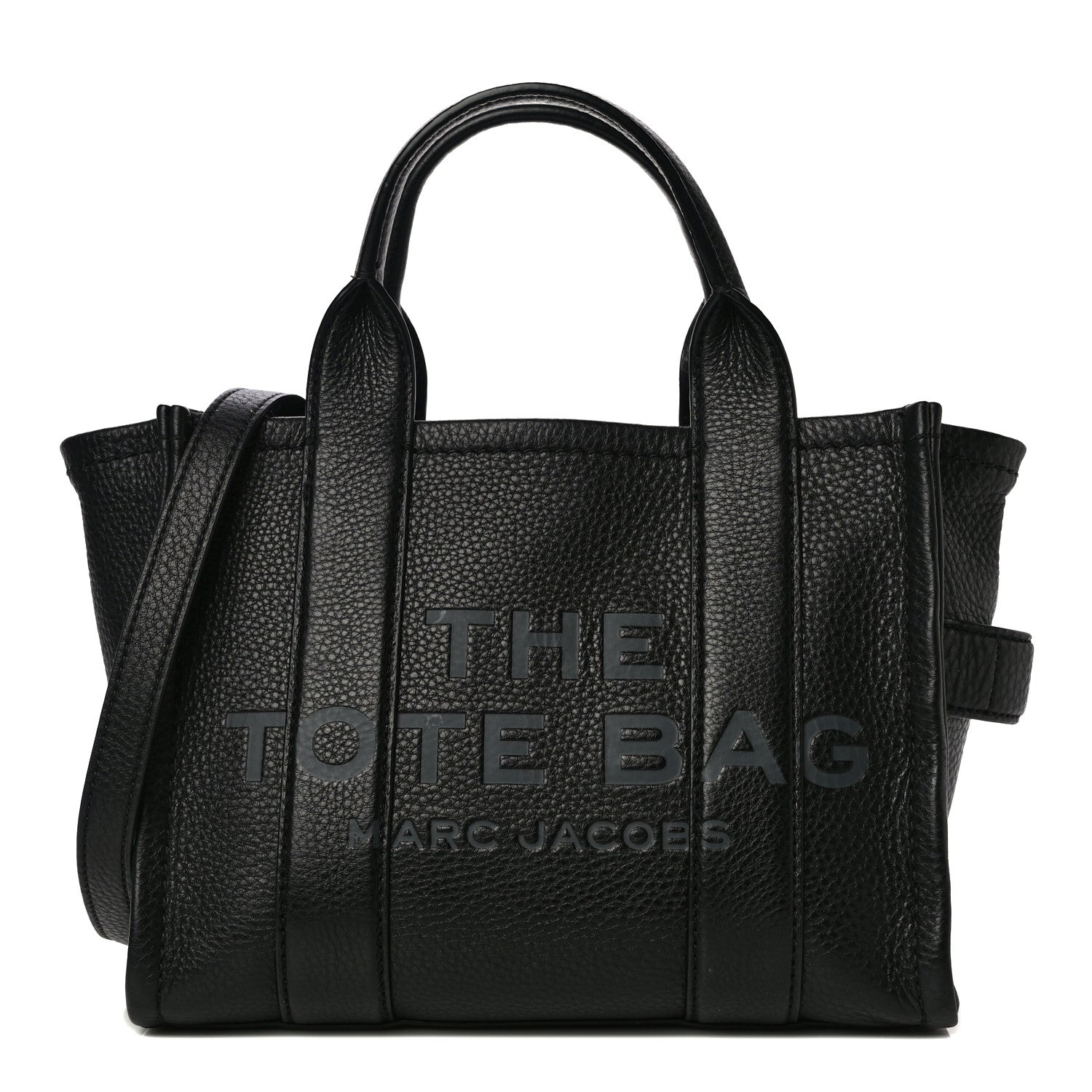 Marc Jacobs Grained Calfskin Small The Tote Bag Black 1 of 12