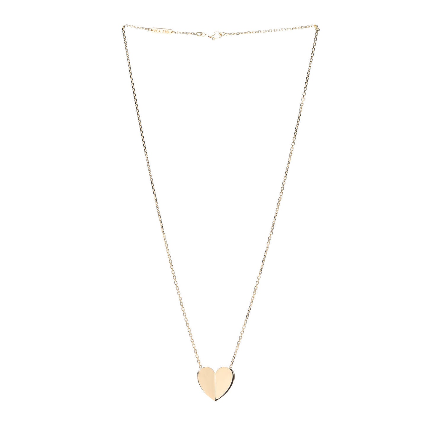18K Yellow Gold Frivole Heart Pendant Necklace