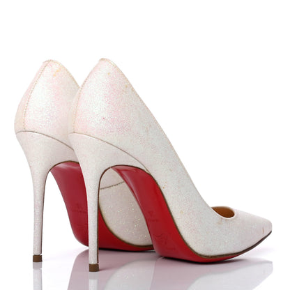 Christian Louboutin Glitter Mini Decollete 554 100 Pumps 36 Glacier 3 of 4