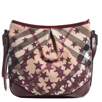 Burberry Patent Supernova Check Stars Small Julia Crossbody Bag Berry Red 1 of 8
