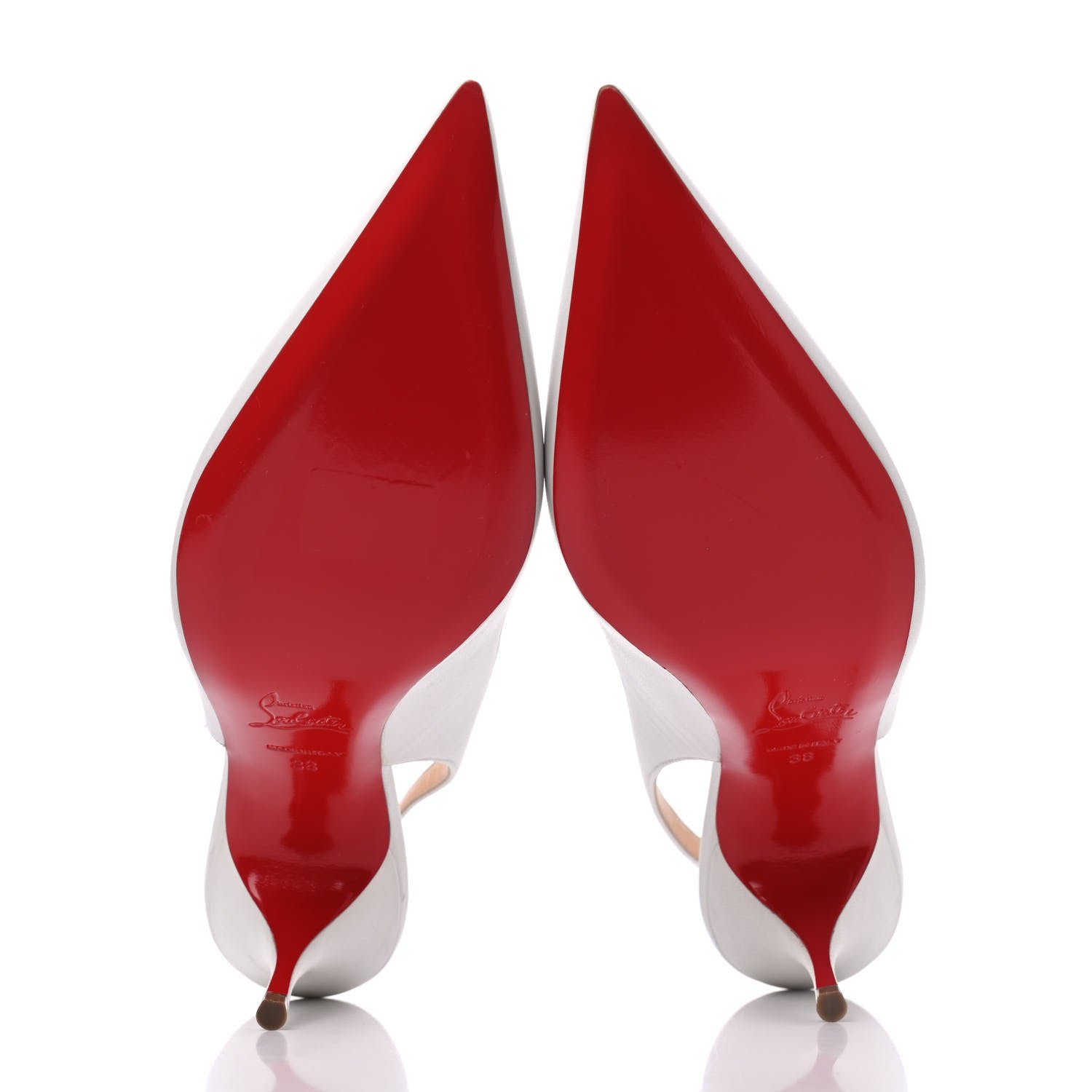 Christian Louboutin Nappa Clare 80 Slingback Pumps 38 White 5 of 15