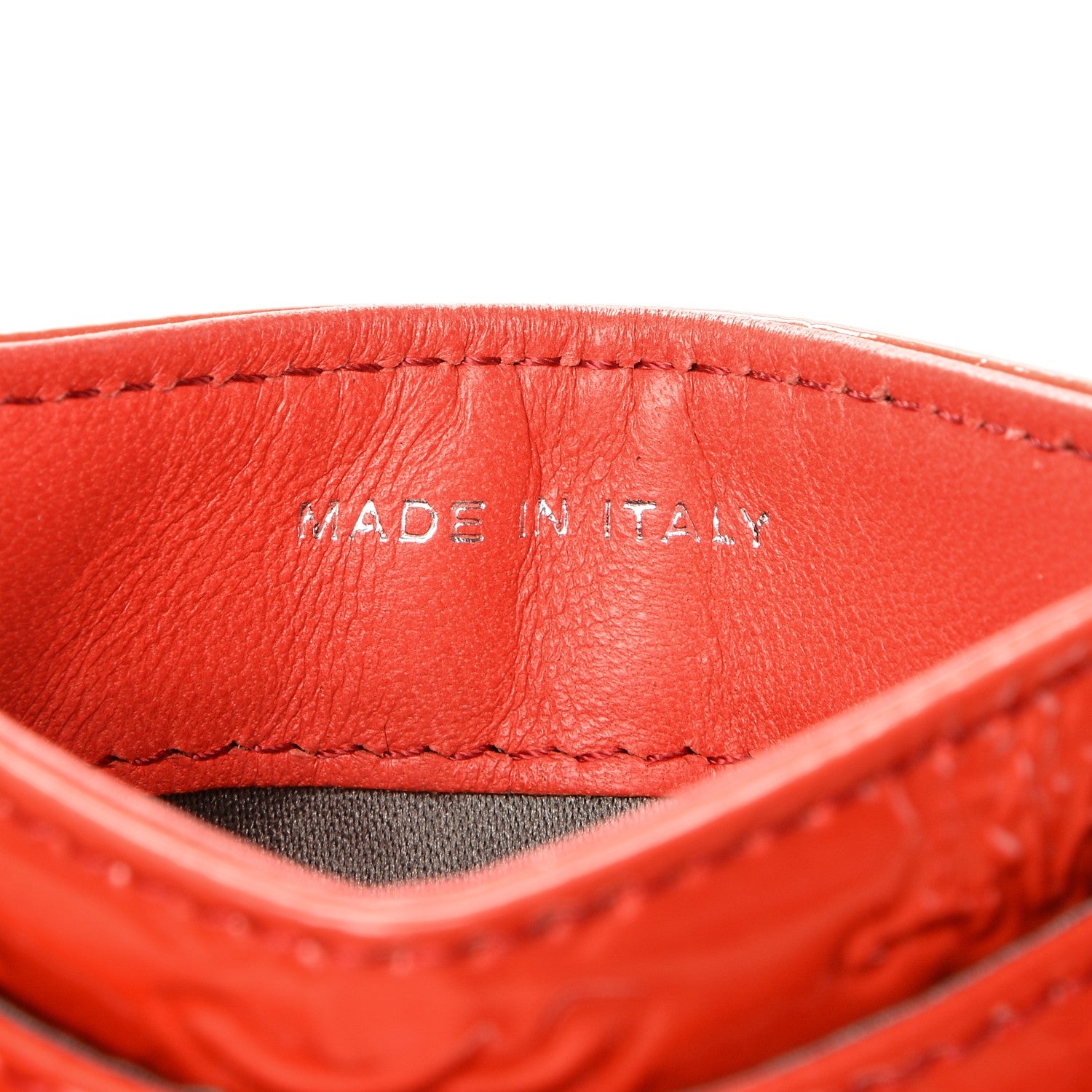 Chanel Patent Calfskin Lucky Symbols Card Holder Case Rouge Clair 6 of 8