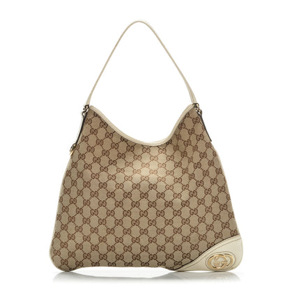 Gucci Monogram Medium New Britt Hobo Off White 1 of 7