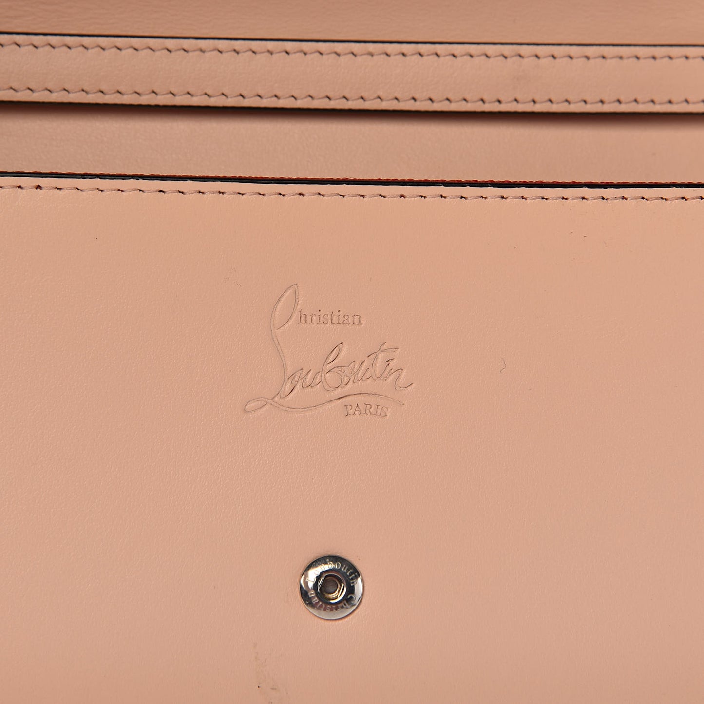 Calfskin Macaron Spiked Flap Wallet Beige