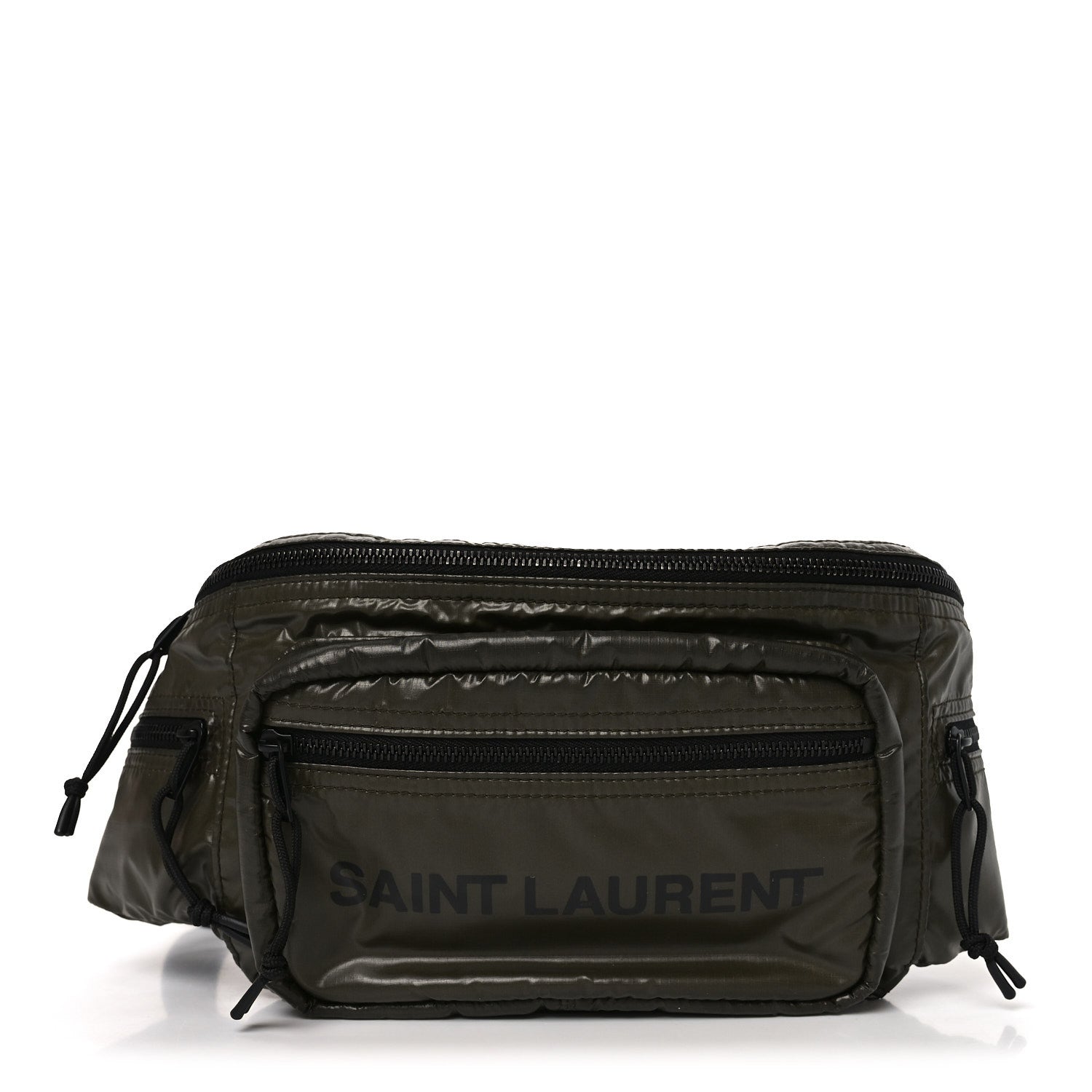 Saint Laurent Nylon Logo Nuxx Body Belt Bag Green 1 of 9
