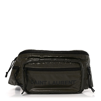 Saint Laurent Nylon Logo Nuxx Body Belt Bag Green 1 of 9