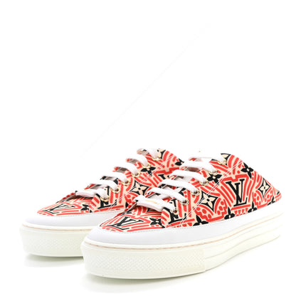 Louis Vuitton Nylon Monogram Crafty Open Back Sneaker 37 3 of 9