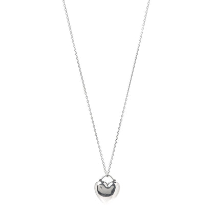 Tiffany Sterling Silver Puffed Heart Pendant Necklace 1 of 6