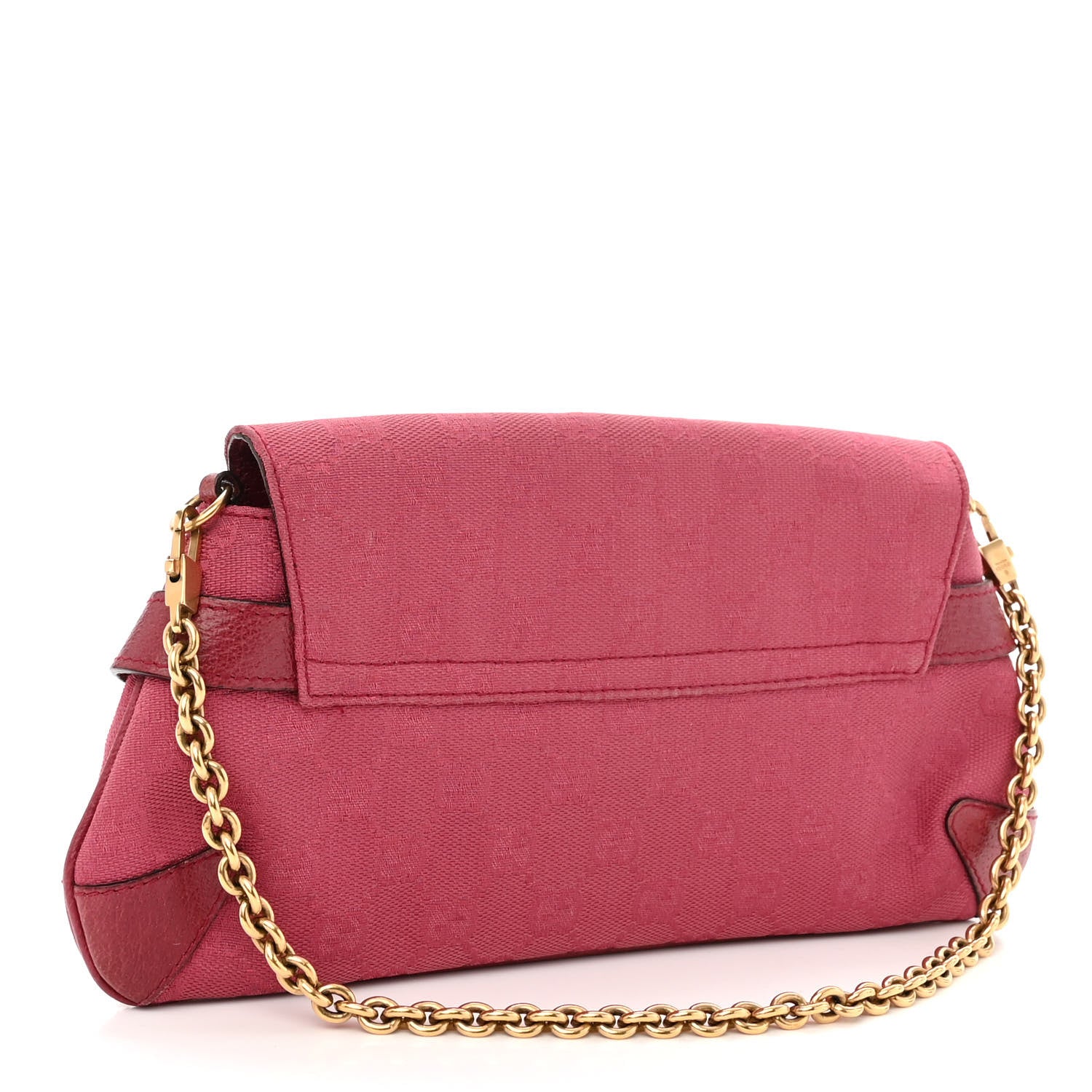 Gucci Monogram Horsebit Clutch Pink 3 of 12