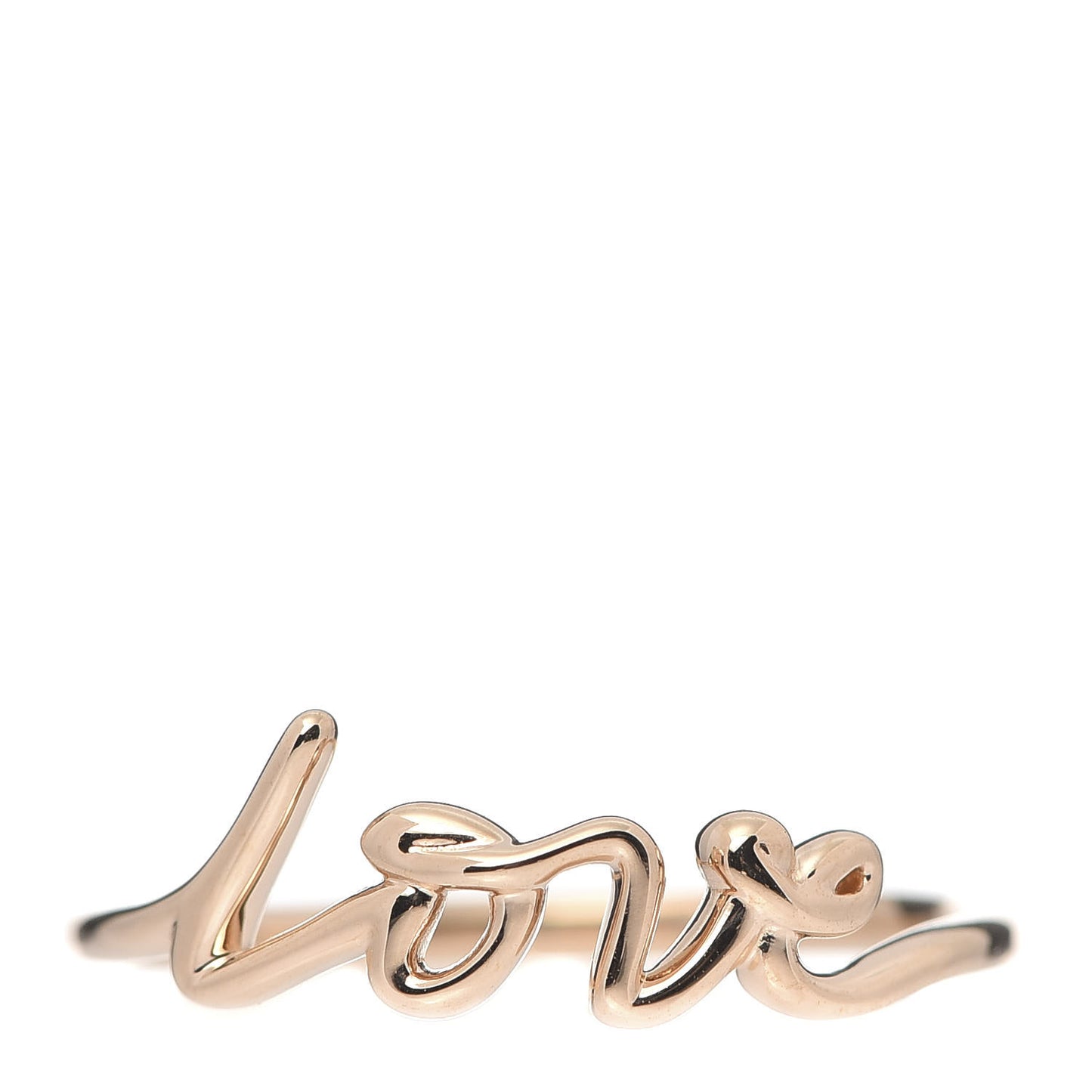 18K Rose Gold Mini Paloma Picasso Graffiti Love Ring 54 6.75