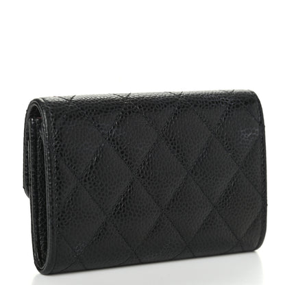 Chanel Caviar Quilted Flap Card Holder Black 3 of 8