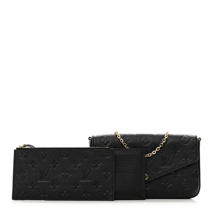 Louis Vuitton Empreinte Pochette Felicie Chain Wallet Black 1 of 11