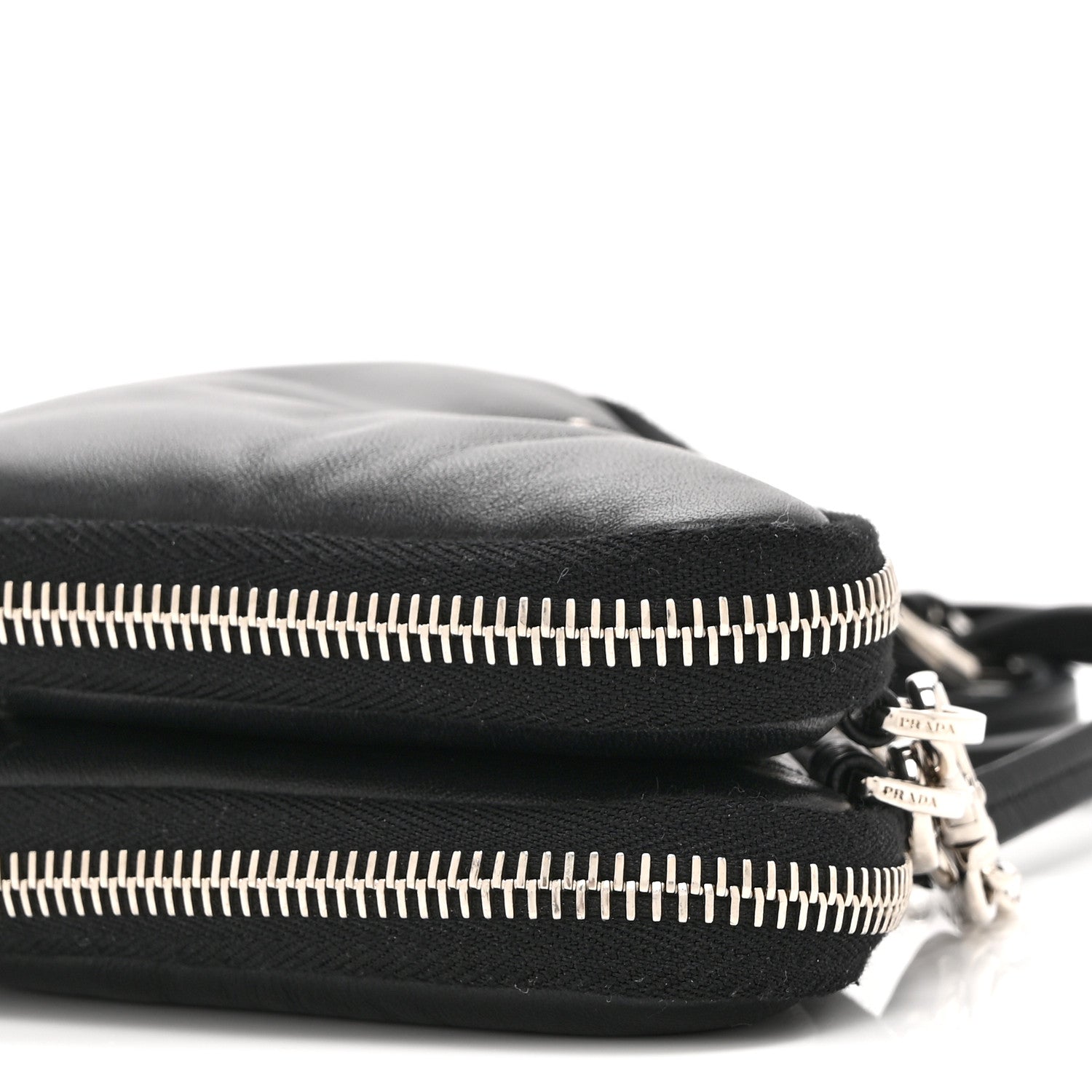 Prada Nappa Soft Padded Mini Triangle Crossbody Pouch Black 11 of 11