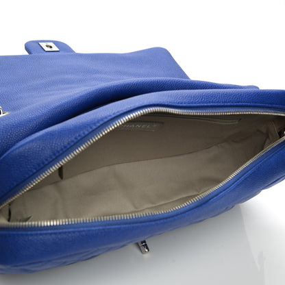 Chanel Caviar Quilted Jumbo Easy Flap Blue 5 of 7