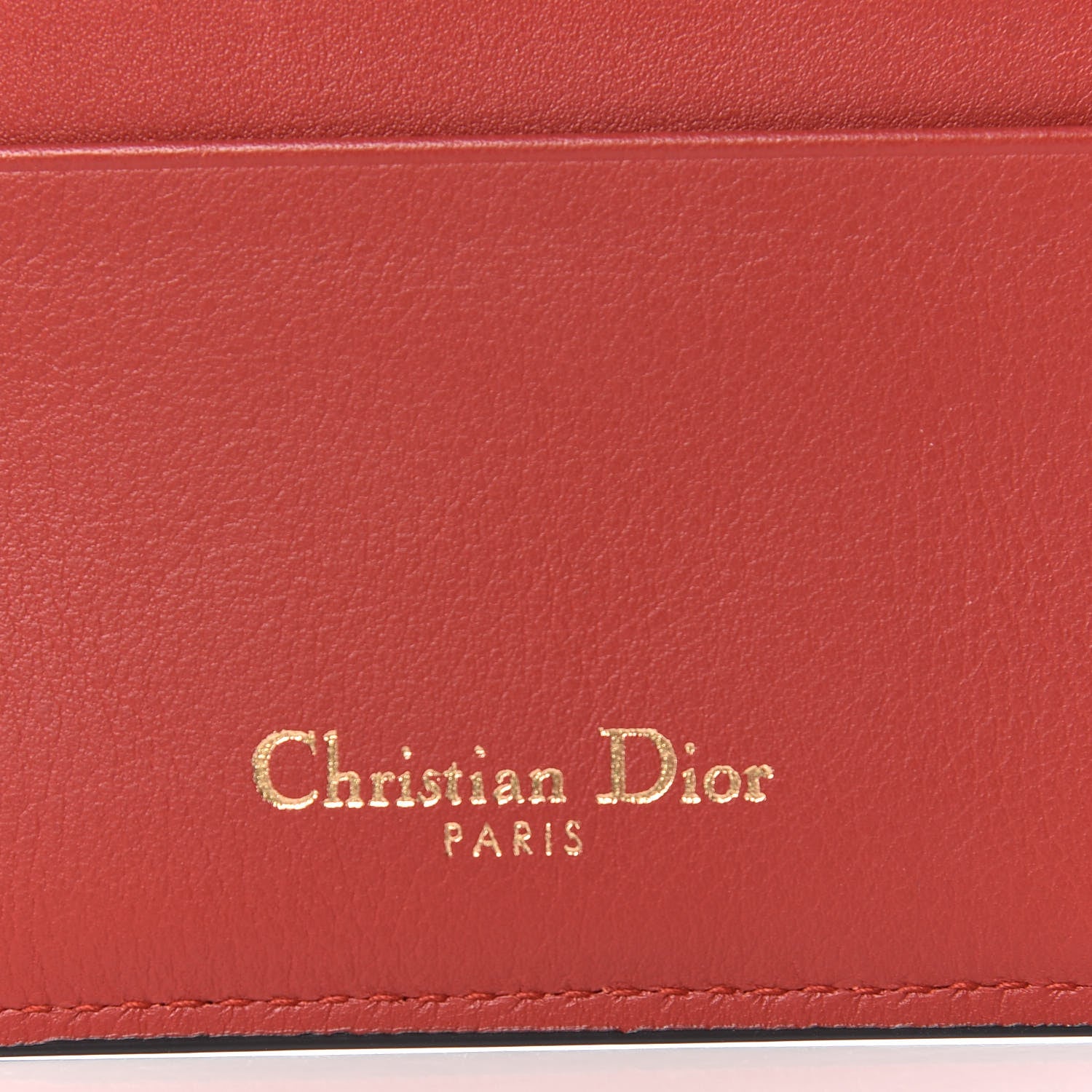 Christian Dior Calfskin Stars Voyageur Card Holder Rouge 6 of 8